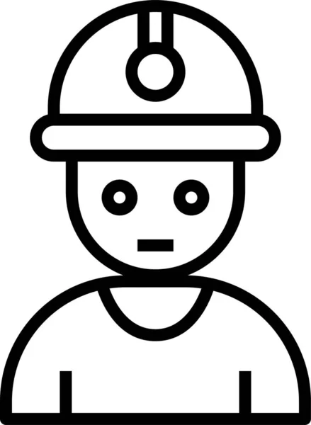 Engineer Worker Job Icon — Stock Vector