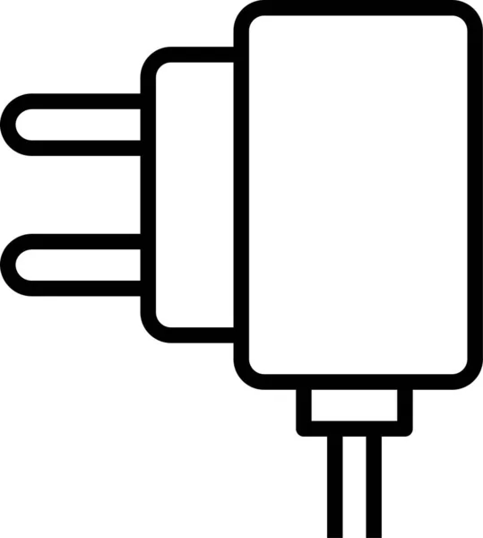 Cargador Enchufe Electrónico Icono — Vector de stock