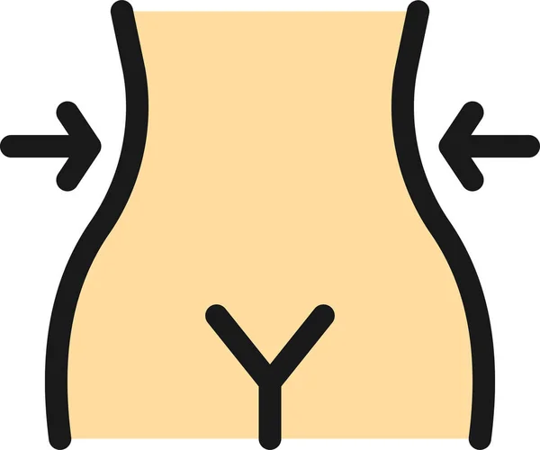 Diet Waist Filled Outline Icon Filled Outline Style — 图库矢量图片