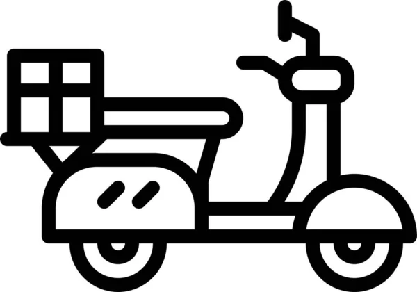 Moto Motocicleta Ransport Icono Estilo Esquema — Archivo Imágenes Vectoriales