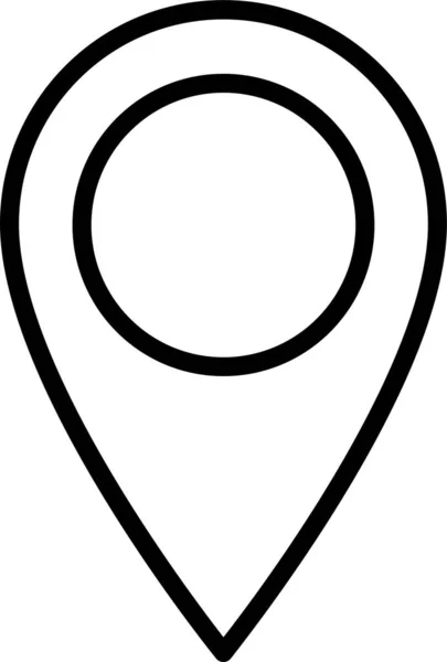Icono Pin Mapa Ubicación Estilo Esquema — Archivo Imágenes Vectoriales
