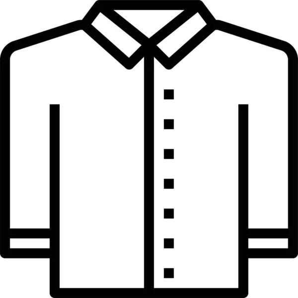 Ubrania Moda Odzież Ikona Zarysie Stylu — Wektor stockowy