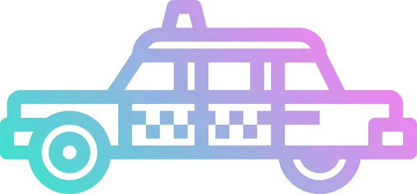 Auto Taxi Doprava Ikona Hladkém Stylu — Stockový vektor