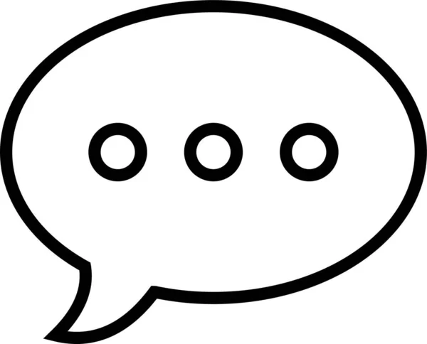 Mensaje Conversación Icono Chat Estilo Esquema — Vector de stock