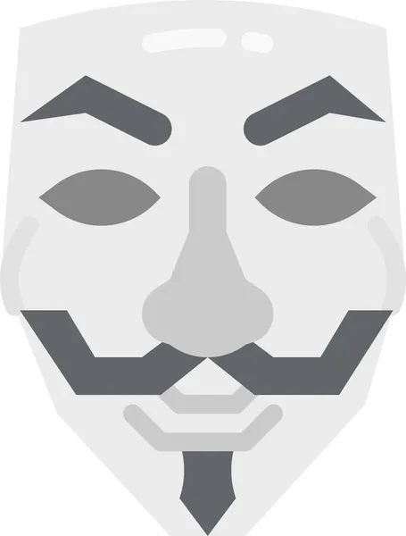 Anonymní Fawkes Chlap Ikona Kategorii Vymáhání Práva — Stockový vektor