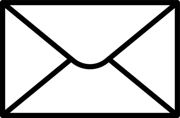 Posta Zarfı Simgesi Ana Hat Biçiminde — Stok Vektör
