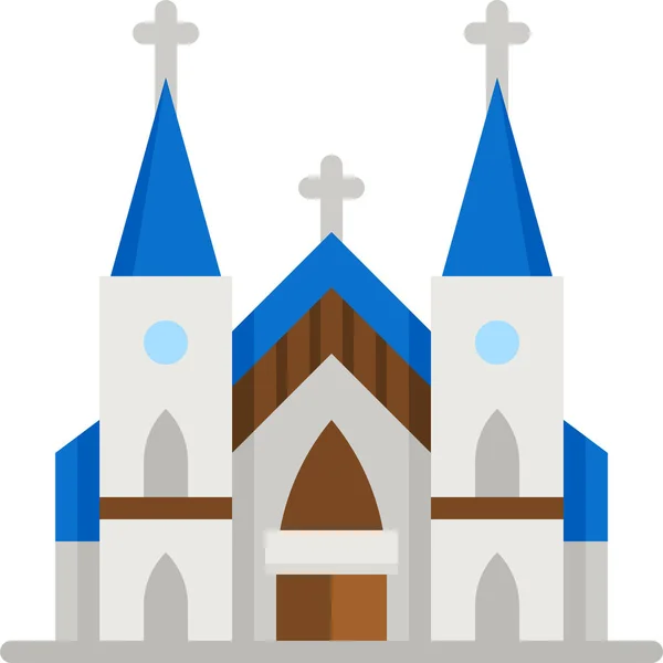 Church Wedding Christianity Icon — Stock Vector