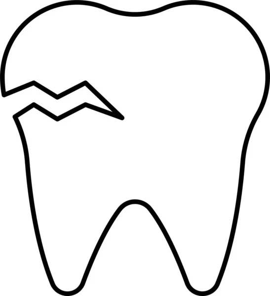 Gebrochene Zähne — Stockvektor