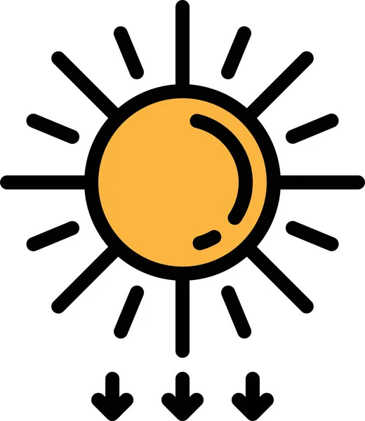 Икона Планеты Земля Солнечной Стиле Заполненного Контура — стоковый вектор