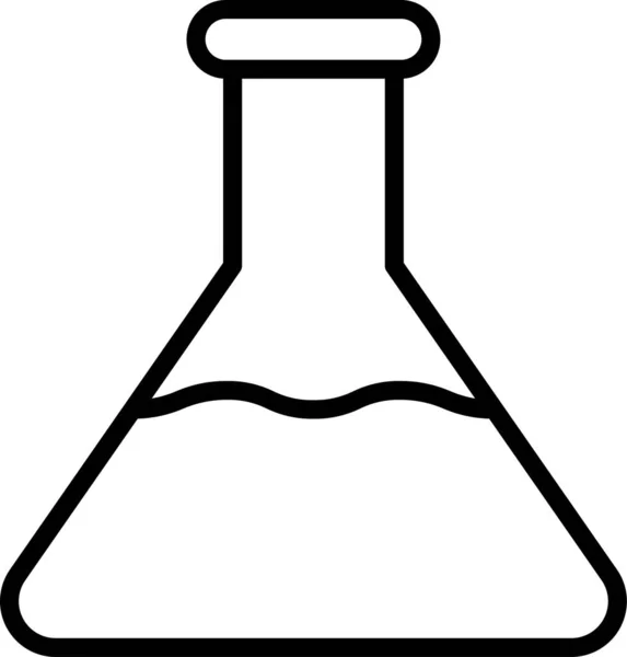 Ikona Doświadczenia Badanej Substancji Chemicznej Zarysie — Wektor stockowy