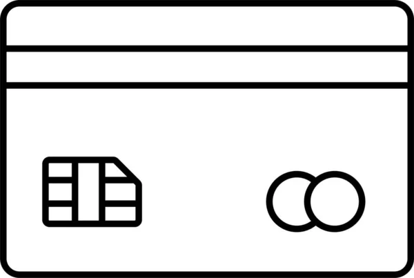 クレジットカードのデビットアイコン — ストックベクタ