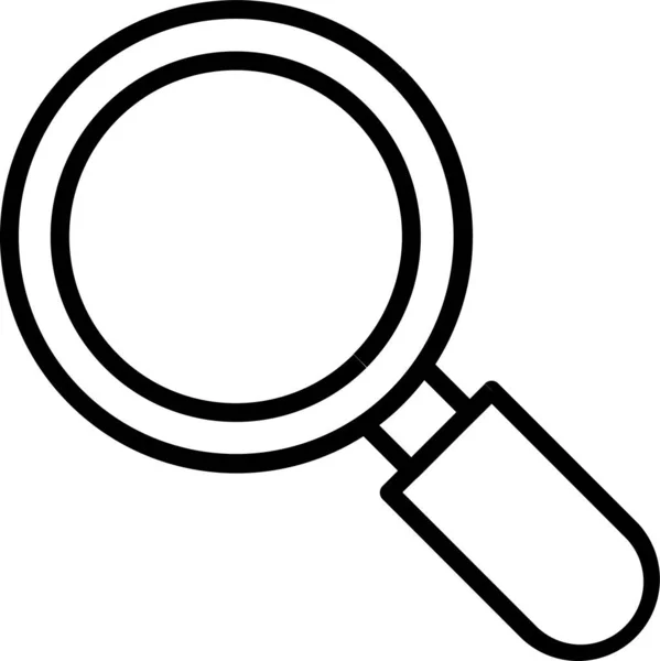 Magnifier Zoom Search Icon Outline Style — Stock Vector