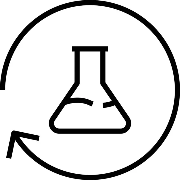 Kolbenlabor Wissenschaft Ikone — Stockvektor