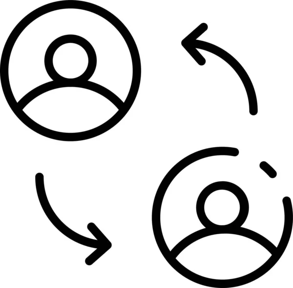 Personas Negocios Icono Personas Estilo Esquema — Archivo Imágenes Vectoriales