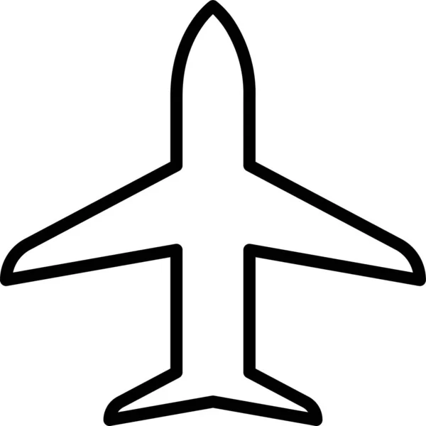 Avión Vuelo Icono Viaje — Archivo Imágenes Vectoriales