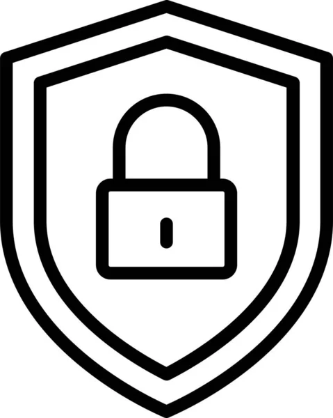 Ícone Proteção Senha Privacidade Estilo Esboço — Vetor de Stock