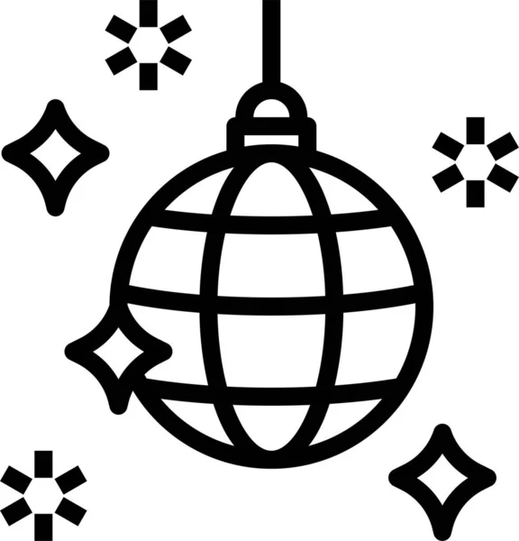 Иконка Дискотеки Стиле Абрис — стоковый вектор