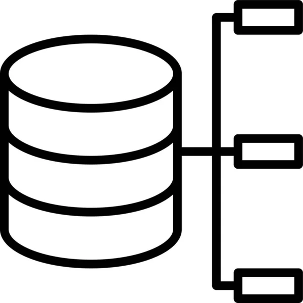 Symbole Für Netzwerkverbindung Umrissen Teilen — Stockvektor