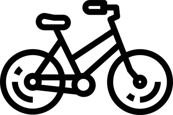 Cykel Cykel Ikon Kontur Stil — Stock vektor