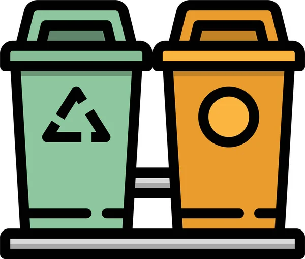 Ícone Reciclagem Lixo Ecologia —  Vetores de Stock