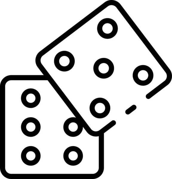 Dice Roll Gaming Icon — Stock Vector