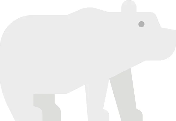 Bear Life Polar Icon Flat Style — Stock Vector
