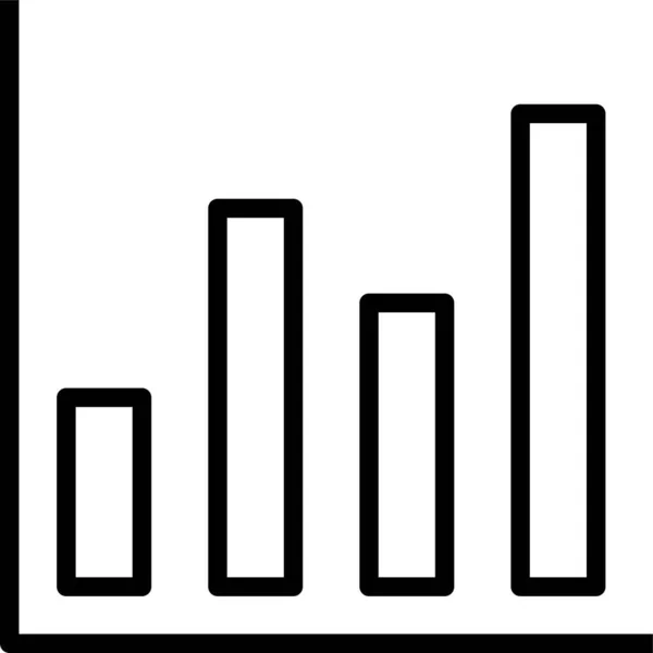 Grafik Çizelgesi Rapor Simgesi Ana Hat Biçiminde — Stok Vektör