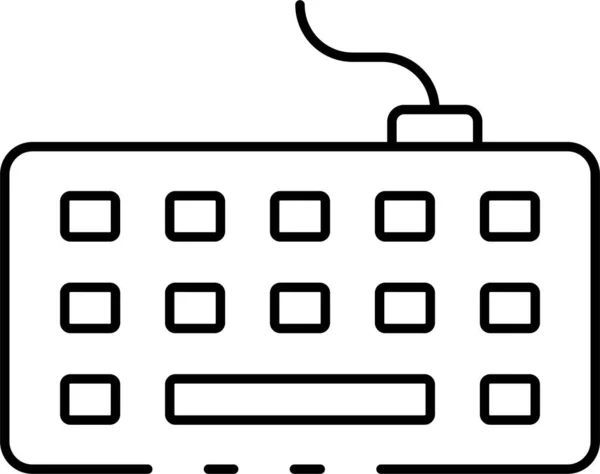 Keyboard Elektronik Tasten Symbol Umriss Stil — Stockvektor