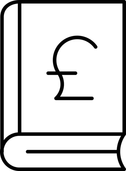 Ikona Textu Knihy Euro — Stockový vektor