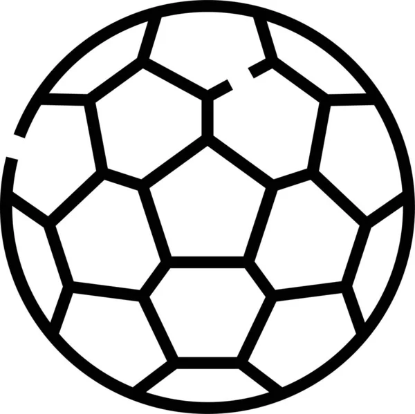 Icône Équipement Sportif Football Dans Style Contour — Image vectorielle