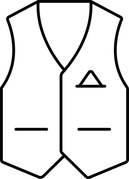 Waistcoat Suit Sleeveless Icon — Stock Vector