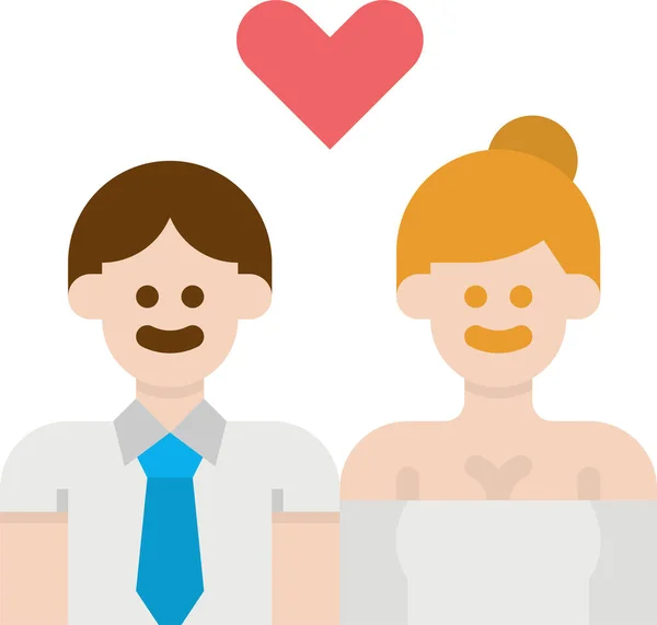 Couple Amour Homme Icône Dans Catégorie Amour Romance — Image vectorielle