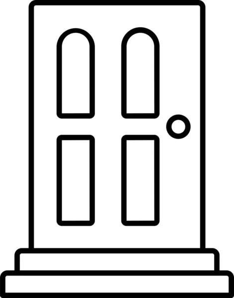 Puerta Habitación Icono Entrada — Vector de stock