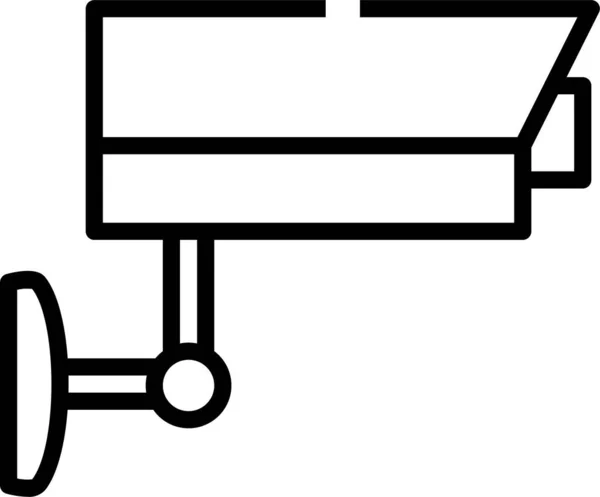 Значок Камеры Видеонаблюдения Стиле Абрис — стоковый вектор