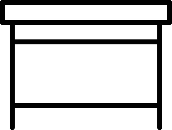 Schreibtisch Arbeitsplatz Tisch Ikone — Stockvektor