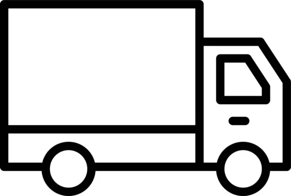 Значок Доставки Вантажного Транспорту Контурному Стилі — стоковий вектор