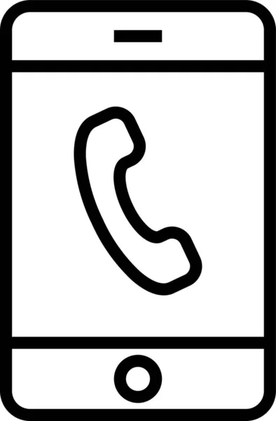 Телефон Значок Смартфона Стилі Контур — стоковий вектор