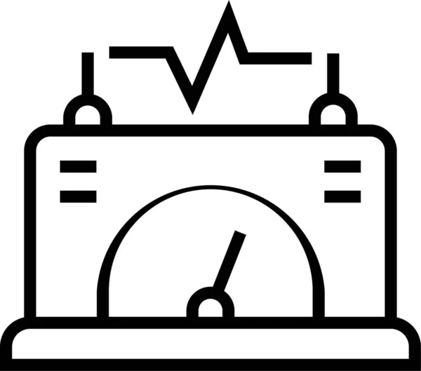 Amperímetro Electrónica Osciloscopio Icono — Archivo Imágenes Vectoriales