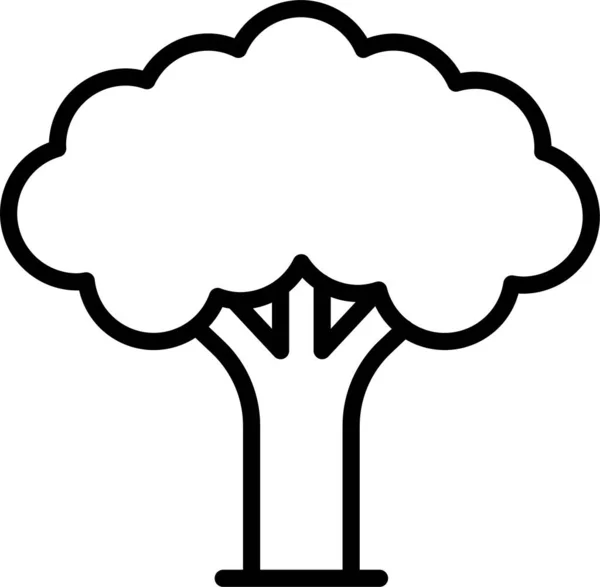 Árvore Fruto Natureza Ícone Estilo Esboço — Vetor de Stock