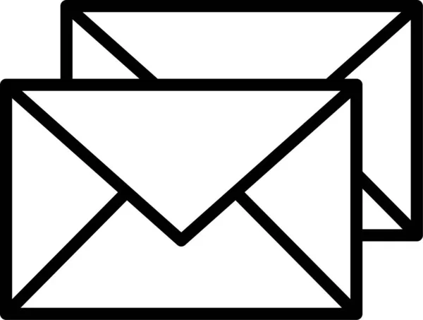 Email Ícone Carta Mail Estilo Esboço — Vetor de Stock