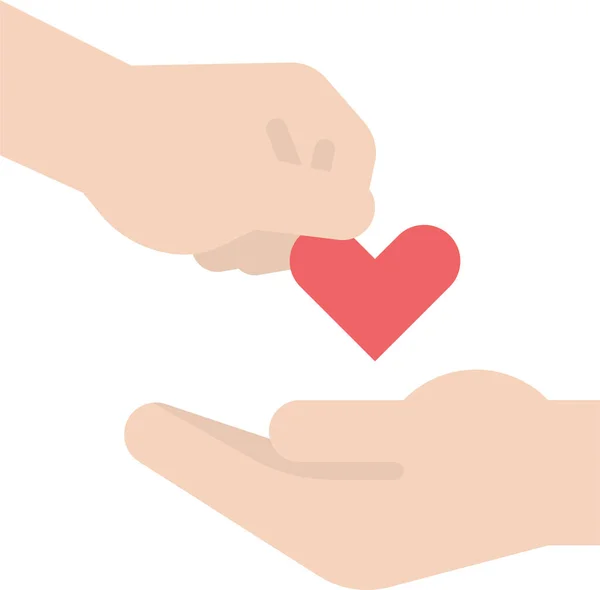 Icono Los Gestos Donación Caridad Categoría Amor Romance — Vector de stock