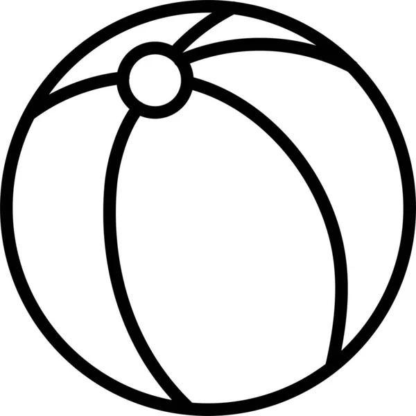 球类运动图标的轮廓风格 — 图库矢量图片