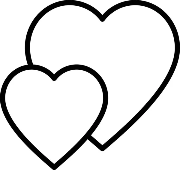 Καρδιά Αγάπη Εικονίδιο Ειρήνης — Διανυσματικό Αρχείο