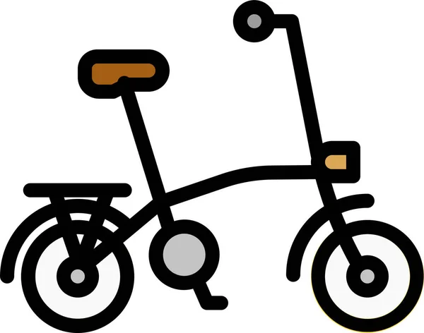 フルアウトラインスタイルの自転車運動アイコン — ストックベクタ