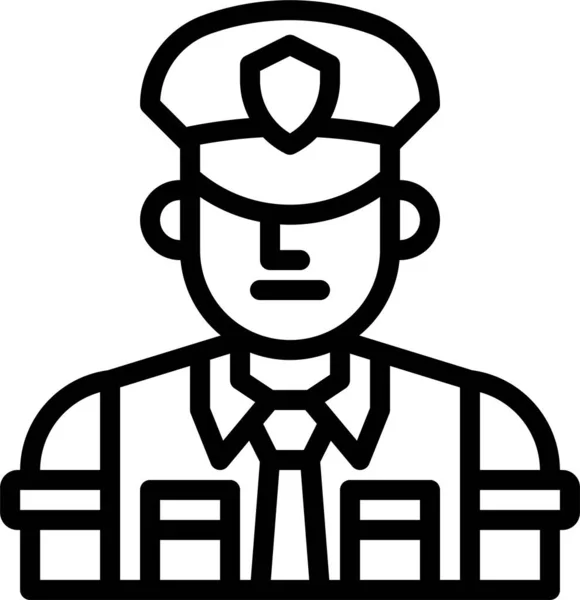 Αστυνομικό Εικονίδιο Διάσωσης — Διανυσματικό Αρχείο