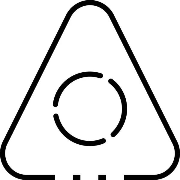 Κυκλικό Εικονίδιο Πινακίδας Κυκλοφορίας Στυλ Περίγραμμα — Διανυσματικό Αρχείο