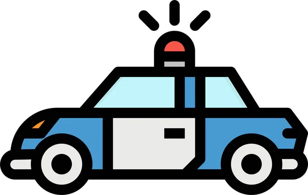Automobile Car Emergency Icon Law Enforcement Category — Stock Vector