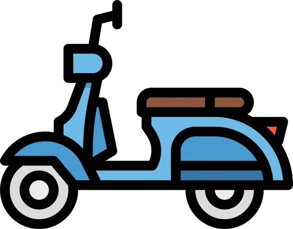 Moto Moto Icono Motocicleta Estilo Contorno Lleno — Archivo Imágenes Vectoriales