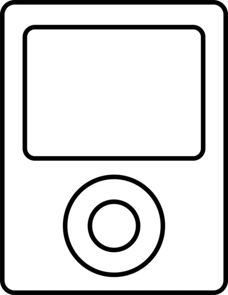 Audio Player Device Icon Outline Style — Stock Vector