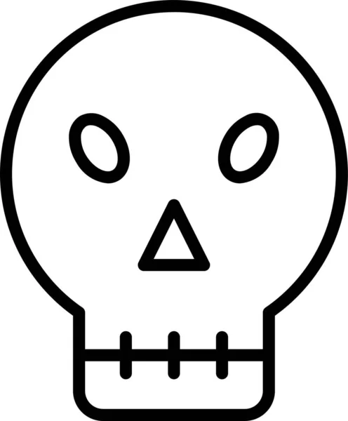 Cráneo Hueso Muerto Icono — Vector de stock